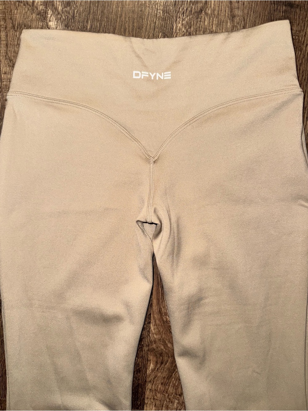 Dfyne Sculpt Flare Leggings in Taupe EUC - Picture 7 of 8